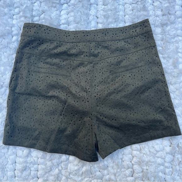 Paper Crane Faux Suede Eyelet Shorts - Picture 3 of 3